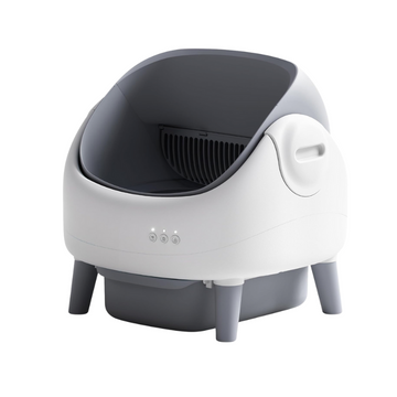 Bornown Grey-white Open-top Smart Cat Litter Box