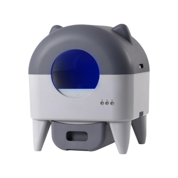 Bornown Grey With Cat Ears Lid Smart Cat Litter Box