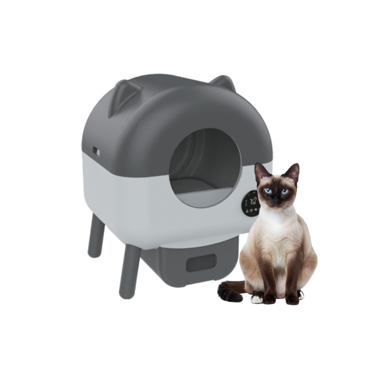 Bornown Dark-Grey Lid Smart Cat Litter Box