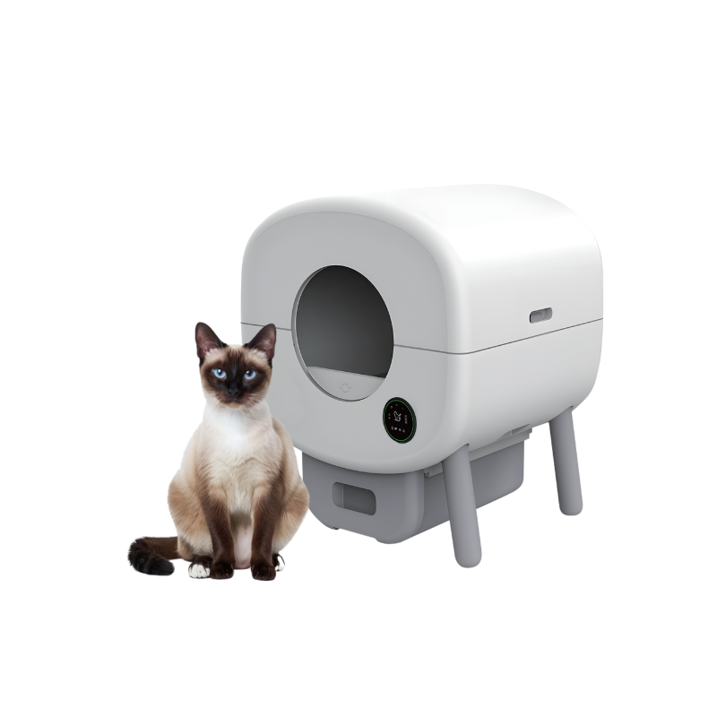 Bornown White Classical Lid Smart Cat Litter Box