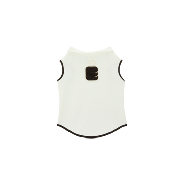 LOVE Series "E"  Pet Cloth Seasonal Fashion White Sleeveless Polo-neck New Comfortable Clothing