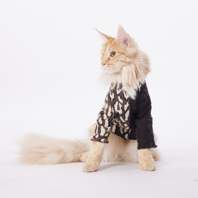 FORESTRY Series Pet Fashion Cloth Leopard- Print Patchwork Chanel's Style Casual Fashion For Pets