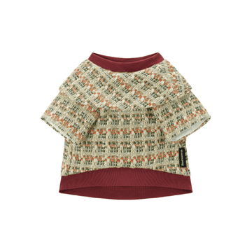 CHRISTMAS Series Bornown Cream Multi-Color Tweed Pet Top Soft Winter Christmas Sweater
